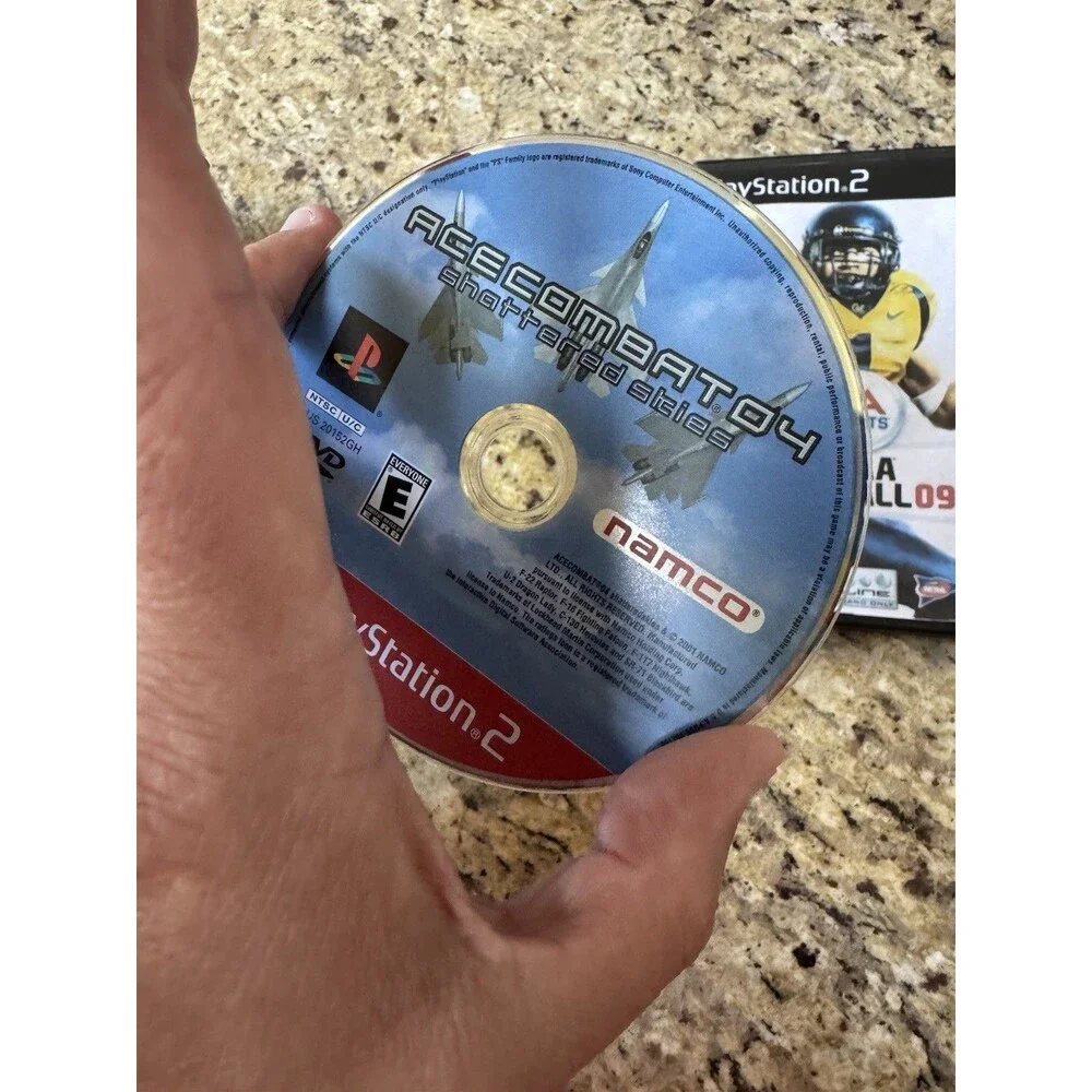PS2 Lot 3 Games Ace Combat 04 NCAA Football 09 Ford Racing‎ 3 PlayStation 2